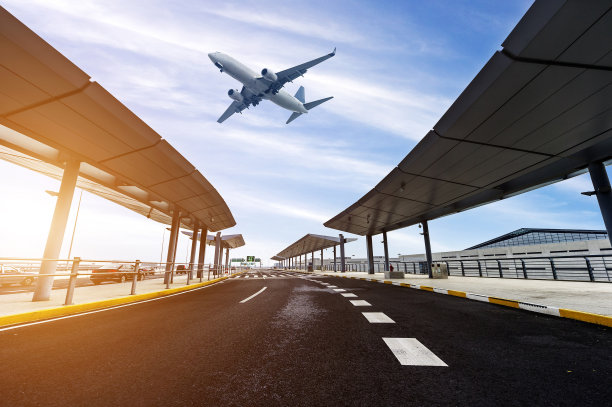 中国上海的机场建筑场景图片下载