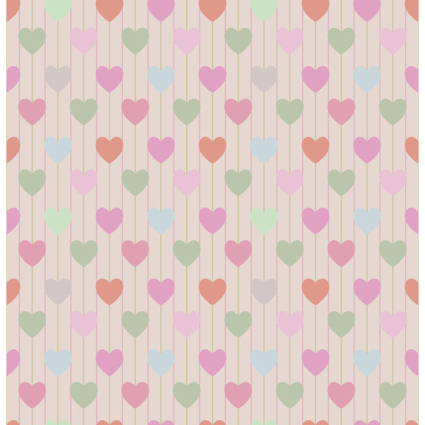 无缝图案与重复的心图片下载