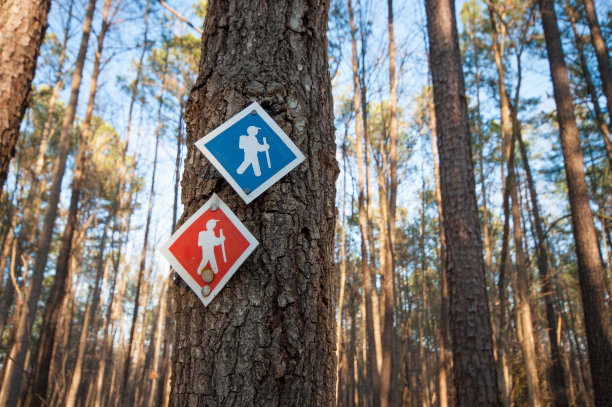 徒步旅行路线标记图片下载