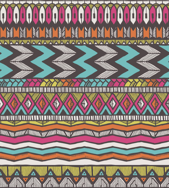 多色多向部落图案图片下载