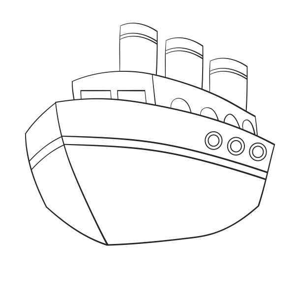 可爱的卡通船图片下载