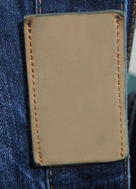 空白皮革牛仔裤标签-库存形象图片下载