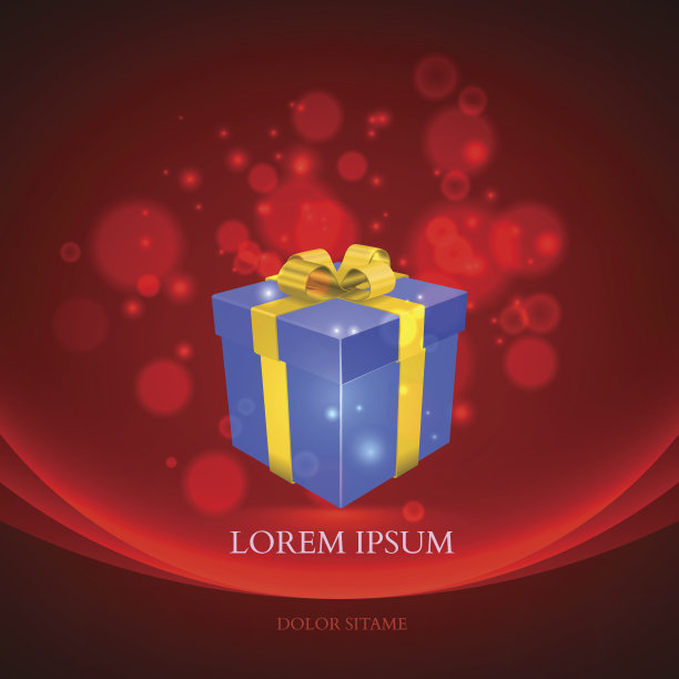 礼品盒与魔术粒子矢量背景图片下载