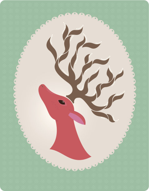 人像:鹿抬头看图片下载