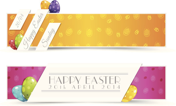 一套复活节节日横幅图片下载