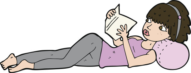 漫画美女在看书图片下载