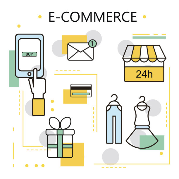 电子商务和网上购物业务。互联网和移动营销理念图片下载