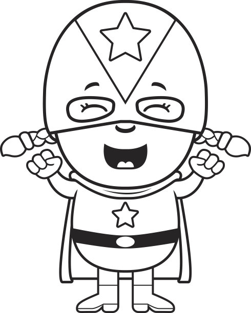 孩子的超级英雄兴奋图片下载