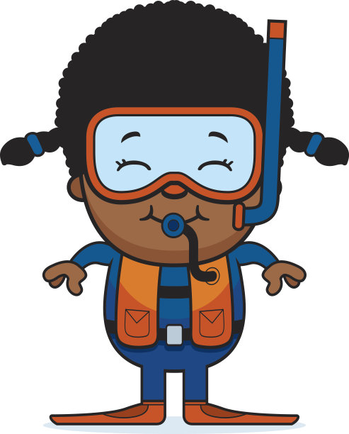 戴水肺的潜水员的女孩图片下载