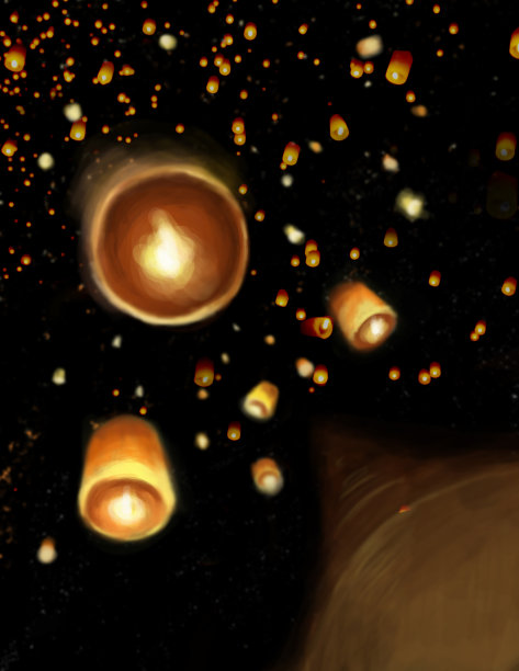 浮元宵插图图片下载