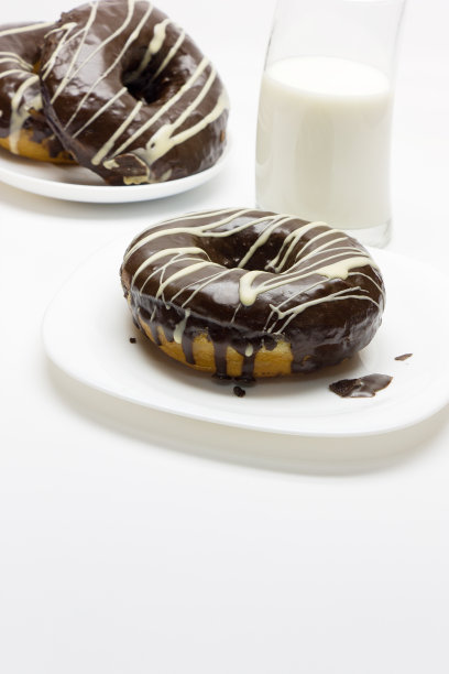 甜甜圈和牛奶图片下载