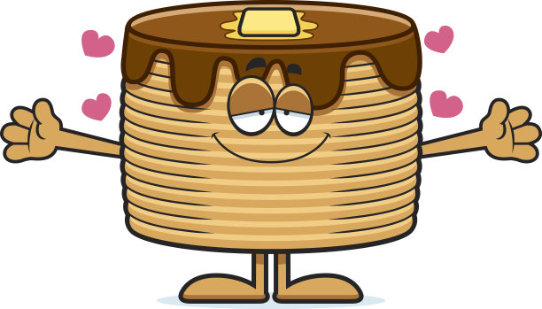 卡通煎饼拥抱图片下载