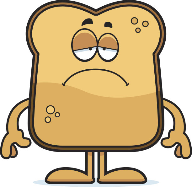 悲伤的卡通吐司图片下载