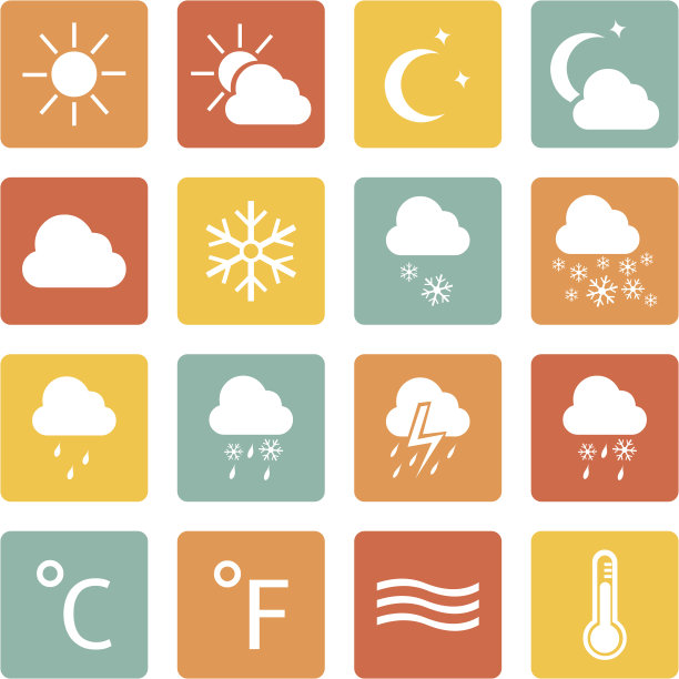 天气图标向量集图片下载