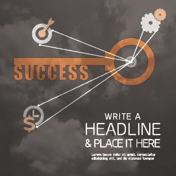 成功的关键商业概念背景设计图片下载
