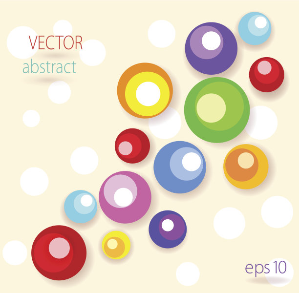 矢量欢快的背景与多色的圆圈图片下载