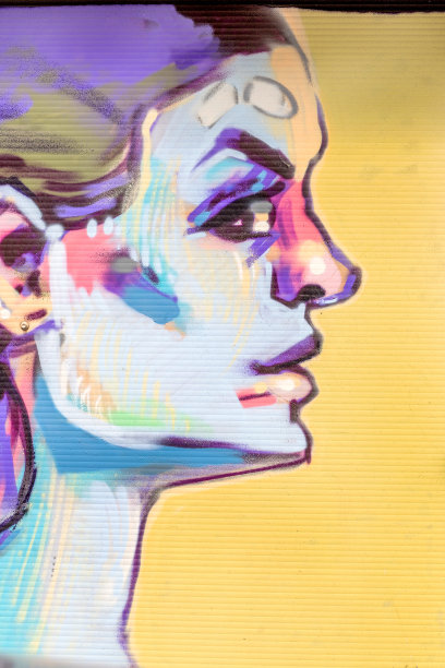 美丽的街头艺术涂鸦。抽象创意绘画时尚图片下载