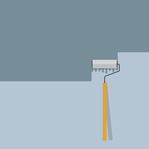 用油漆滚筒刷墙图片下载