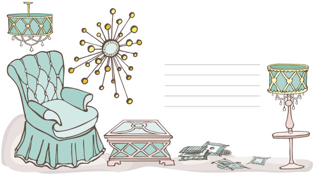 扶手椅镜装饰艺术造币厂图片下载