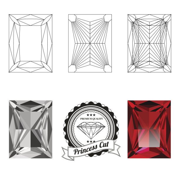 套装公主切割珠宝的意见图片下载