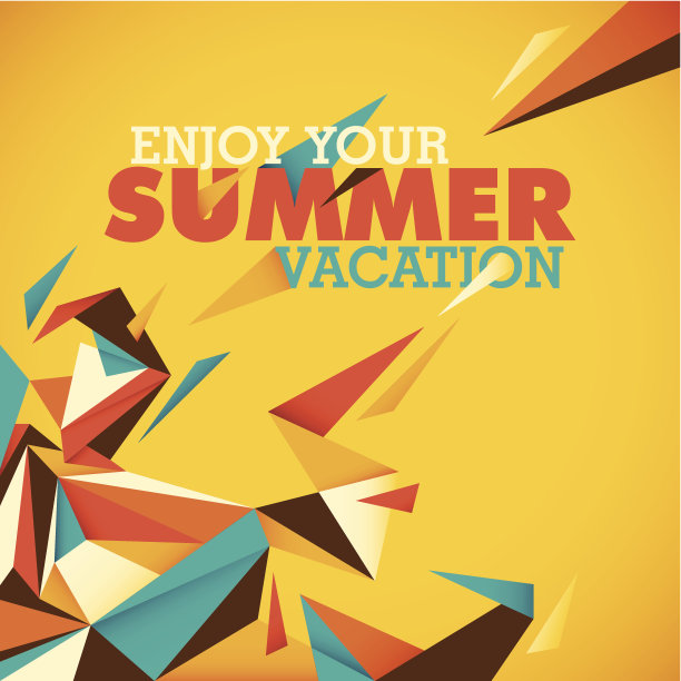 色彩缤纷的夏日背景与抽象。图片下载