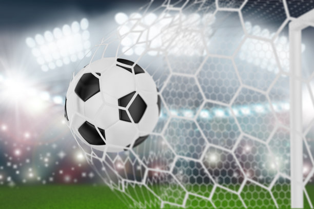 球门网上的足球图片下载