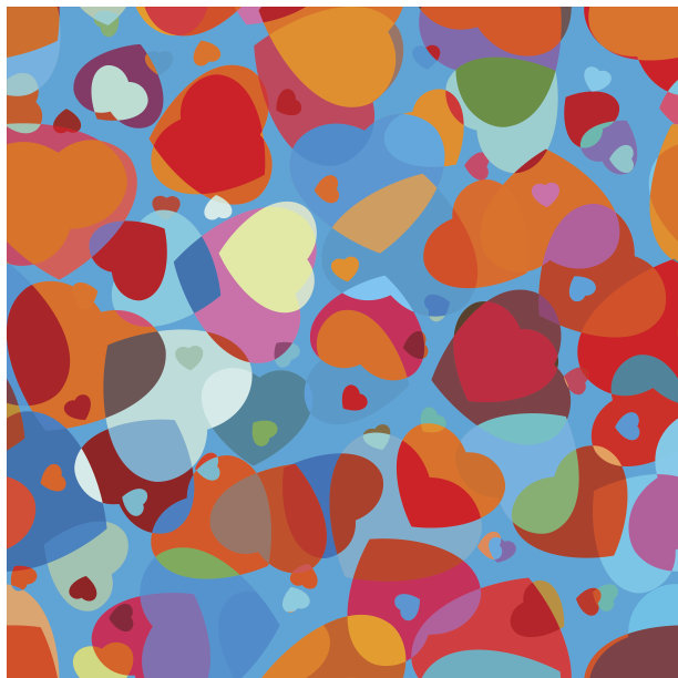 Сolorful心向量模式。EPS 8图片下载