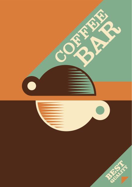 复古咖啡吧海报。图片下载