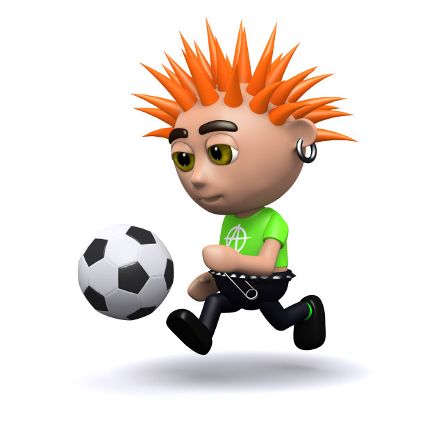 3d朋克玩足球图片下载