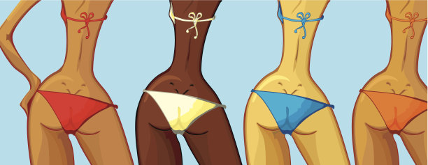 沙滩上的女孩。图片下载