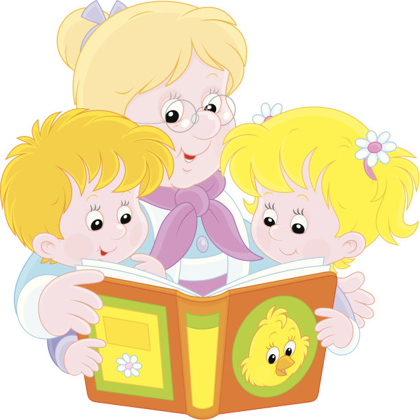 奶奶和孙子阅读图片下载