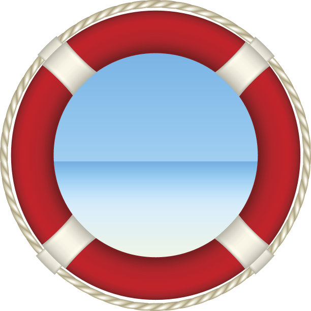 红色救生圈作为海滩概念图片下载