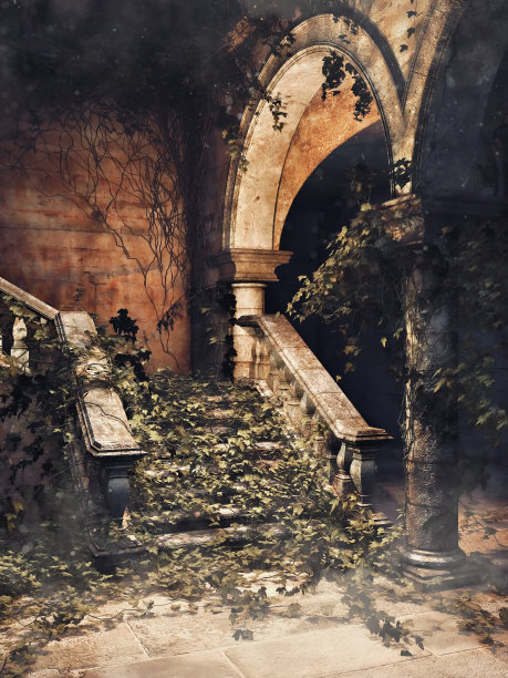 楼梯与常春藤图片下载