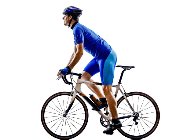 骑自行车的人骑自行车的道路剪影图片下载