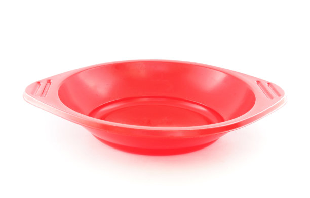 红色的空塑料食物托盘图片下载