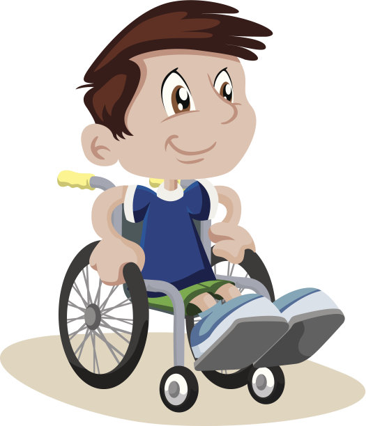 轮椅上的男孩图片下载