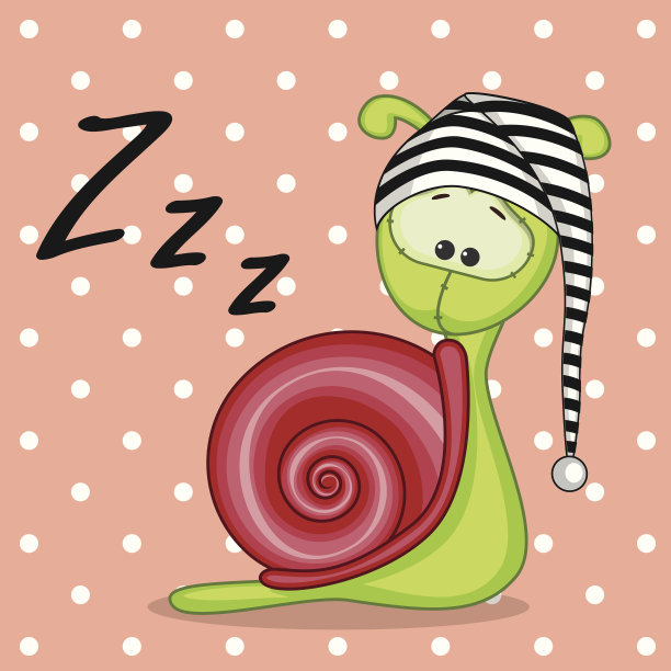 蜗牛睡觉图片下载