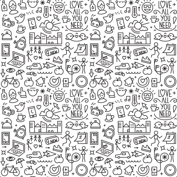 夏天早上好-无缝背景图片下载