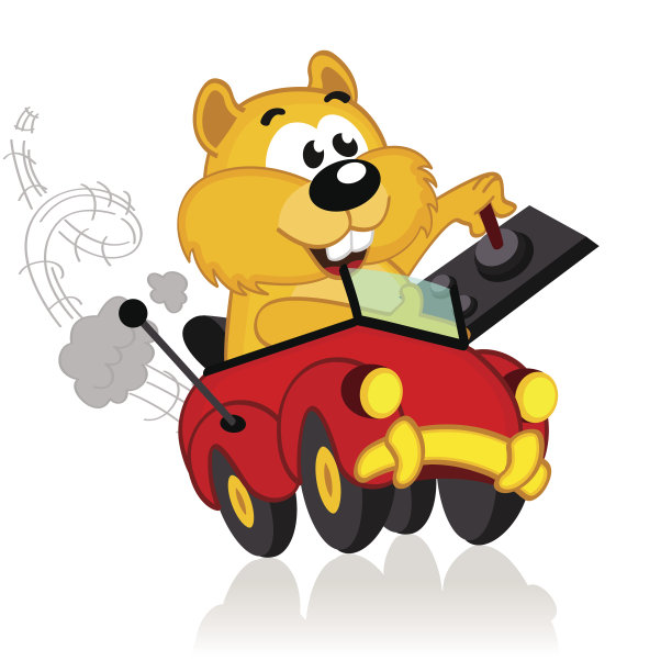 在无线电控制的汽车上的仓鼠图片下载