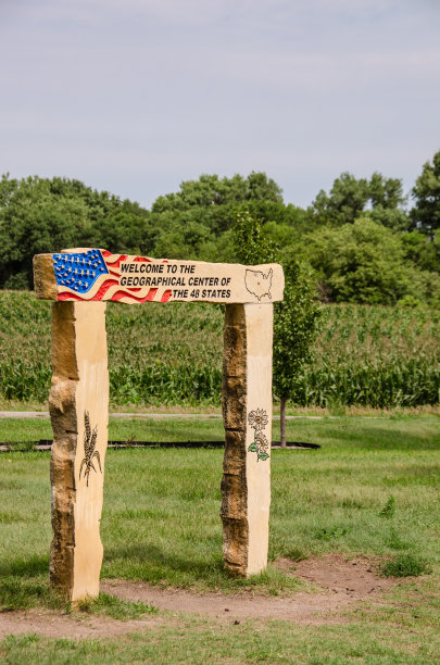美国地理中心标志图片下载