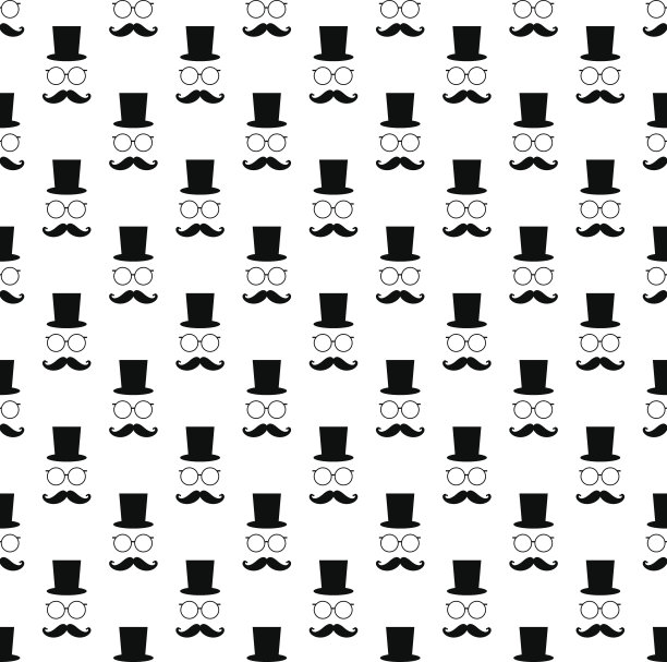 胡子无缝模式图片下载