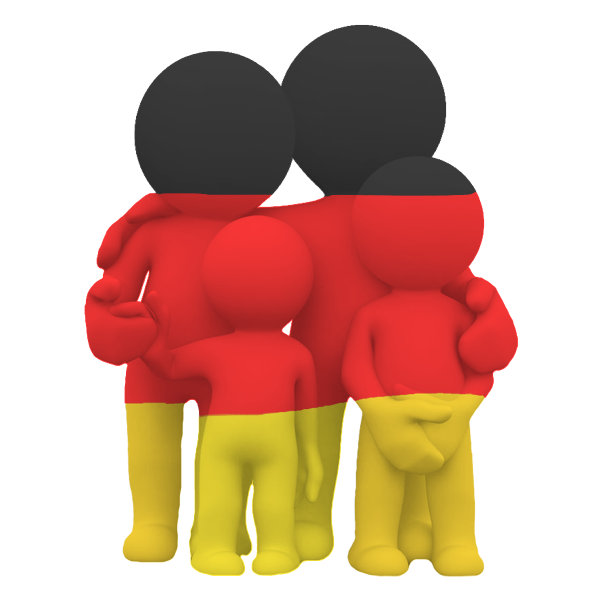 家庭在国旗的颜色图片下载