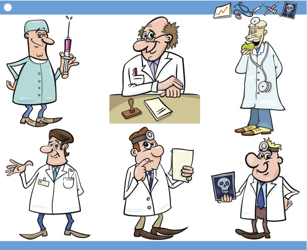 卡通医务人员角色设置图片下载