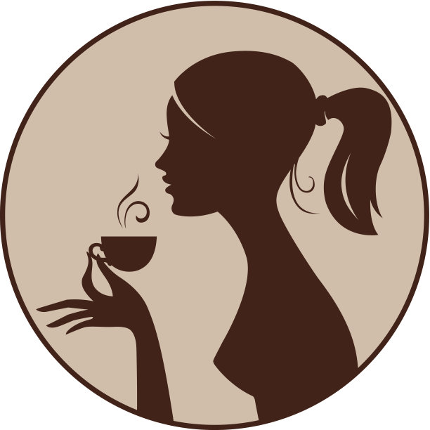 喝咖啡的女孩图片下载