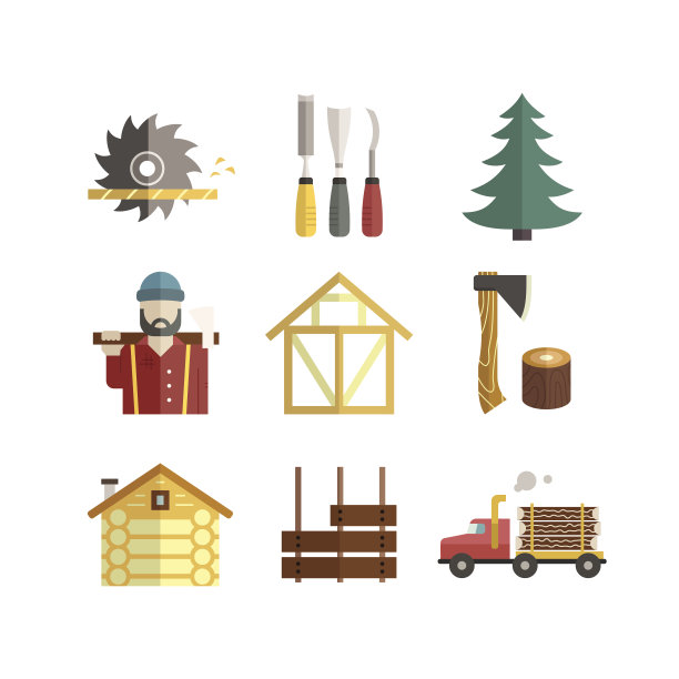 木材业的图标图片下载