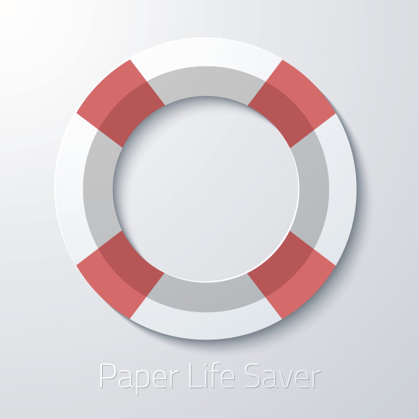 夏季旅行纸救生平面矢量图标图片下载