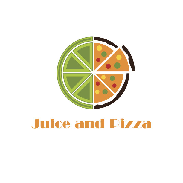 果汁和披萨概念图片下载