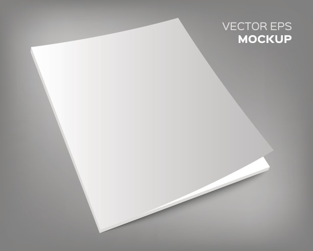 灰色背景上的杂志模型图片下载