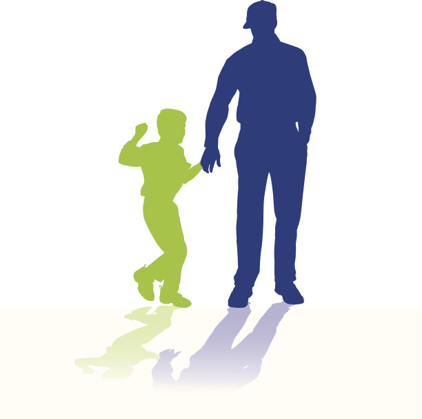 矢量剪影的家庭。图片下载