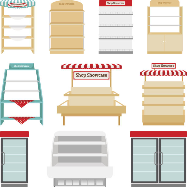 商店的货架或商店的陈列柜图片下载